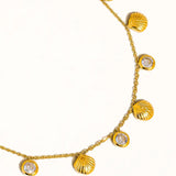Sylvain Cz Shell Charm Necklace