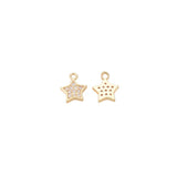 Golden Crystal Star Charm