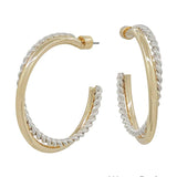 Marina Luxe Mixed Metal Hoop Earrings