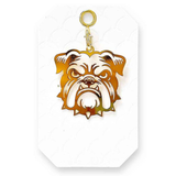 Bulldog Gold-Tone Statement Keychain Charm