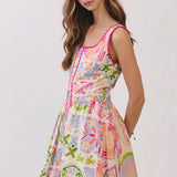 Positano Mosaic Mini Dress