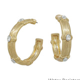 Crystal Cove Hammered Hoop Earrings