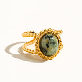 Mica Stone Adjustable Ring