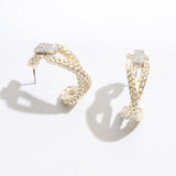 Luxe Twist CZ Hoop Earrings