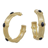Midnight Luxe Crystal Hoop Earrings