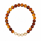 Sienna Tortoise Beaded Necklace with Gold Toggle