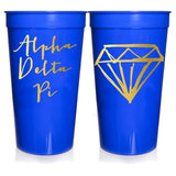 Sorority Gold Metallic Printed Stadium Cup