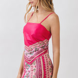Santorini Sunset Scarf Print Cami Top