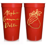 Sorority Gold Metallic Printed Stadium Cup
