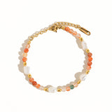 Jolin-Rose Bohemian Stone and Bead Bracelet