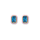 Screwback Stud Earrings - Whitney Violet Bloom