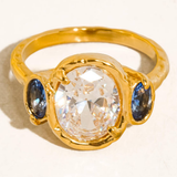 Camden 18K Gold Three-Stone Statement Ring