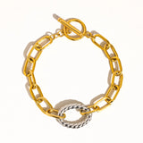 Henriette Two Tone Bold Chain Bracelet