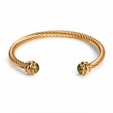 Olive Grove Twist Cuff Bracelet