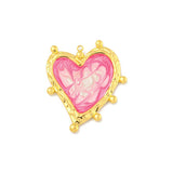 Golden Tie-Dye Heart Charm