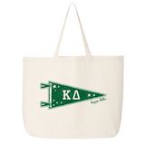 Collegiate Pennant Style Sorority Canvas Tote Bag