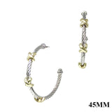 Celestial Knot Mixed Metal Hoop Earrings