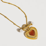 Timeless Love 18K Vintage Heart Necklace