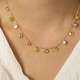 Sylvain Cz Shell Charm Necklace