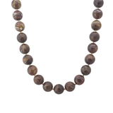 Avery Brown 10mm Faceted Stone Beaded Necklace