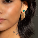 Elara Luxe Layered Earrings - Green Onyx