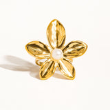 Yellow Gold Killian Pearl Flower Ring
