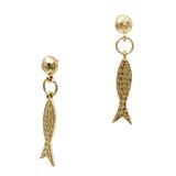 Golden Tide Fish Drop Earrings