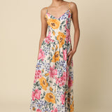 Golden Garden Breeze Maxi Dress
