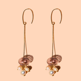 Elara Pearl & Glass Dangle Earrings
