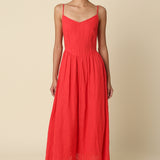 Sunset Breeze Linen Maxi Dress