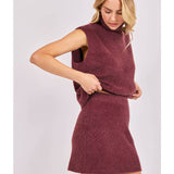 Burgundy Crosby Fuzzy Turtleneck Sweater
