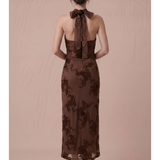 Elena Floral Lace Overlay Midi Skirt