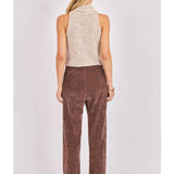 Oatmeal Saylor Turtleneck Slv/Less Sweater