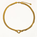 Golden Embrace 14K Heart Chain Necklace