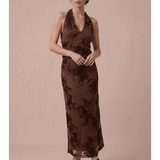 Elena Floral Lace Overlay Midi Skirt
