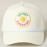 Lt Blue Oh Hey Sunshine Embroidery Patch Trucker Hat