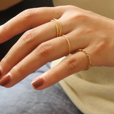 Elara 18K Gold Plated Braided Ring