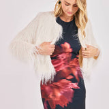 Ivory Angel Wings Fringe Jacket