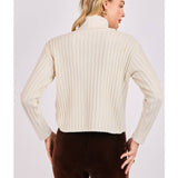 Ivory Cosette Turtleneck Rib Sweater