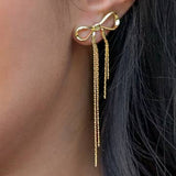 Amara Bow Chain Drop Earrings