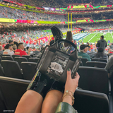 Game Day Clear Stadium Crossbody Jelly Bag - Midnight Black