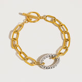 Henriette Two Tone Bold Chain Bracelet
