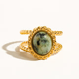 Mica Stone Adjustable Ring