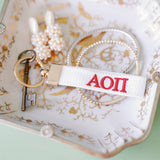 Alpha Omicron Pi Embroidered Keychain, Sorority