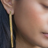 Elara 18K Gold Plated Linear Statement Earrings