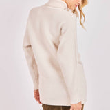 Cream Anya Turtleneck Tunic Length Sweater