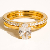 Amara Oval CZ Stack Ring Set