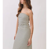 Coastal Stripe Smocked Tube Top