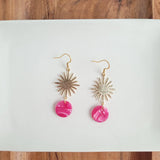 Solana Earrings - Raspberry