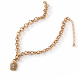 Hadley Two-Tone Cross Shield Pendant Necklace